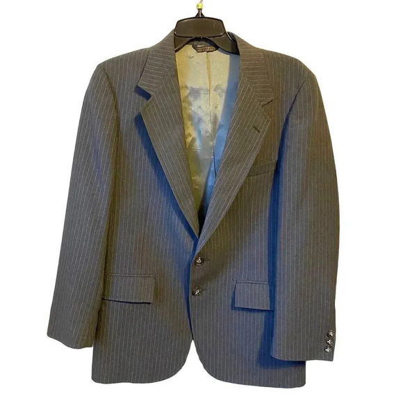 Giant Collegiate 2 Button Men's Gray Suit Blazer Tuxedo Size 39 NWOT Pockets - Picture 1 of 8